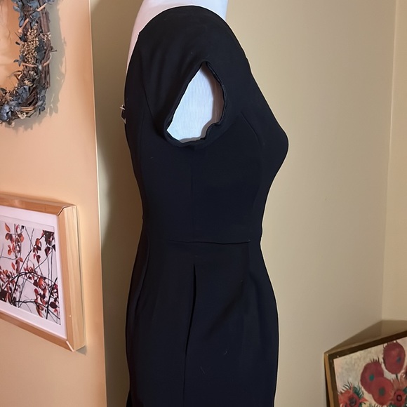 DIANE VON FURSTENBERG Size 4 Little-Black-Dress Stretchy Wool Elegant $599 NEW - Picture 9 of 16